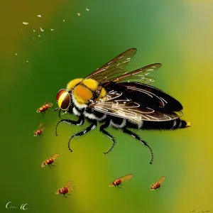 Vibrant Ladybug Perched on Colorful Flower Petal