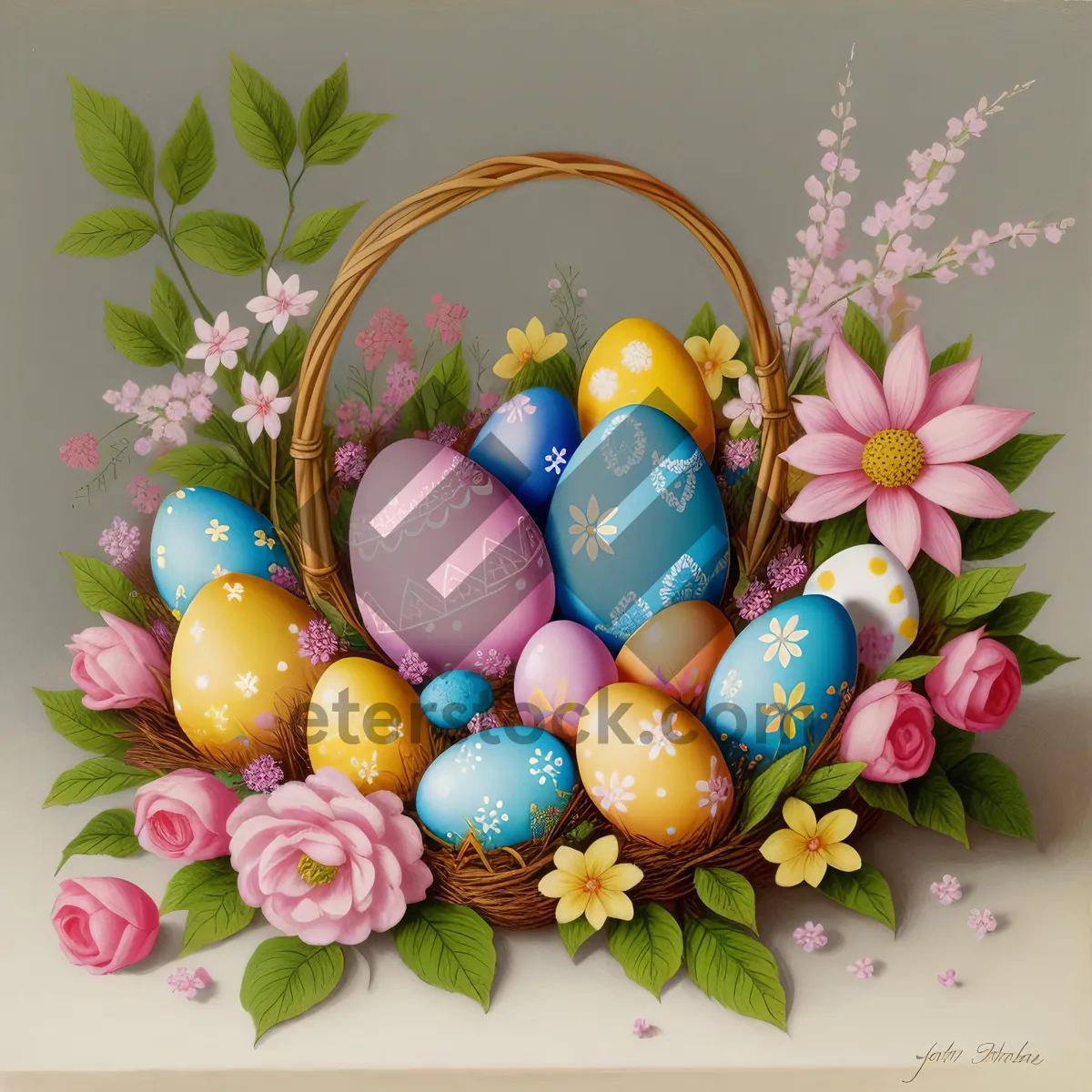 Picture of Floral Egg Decoration for Festive Celebrations