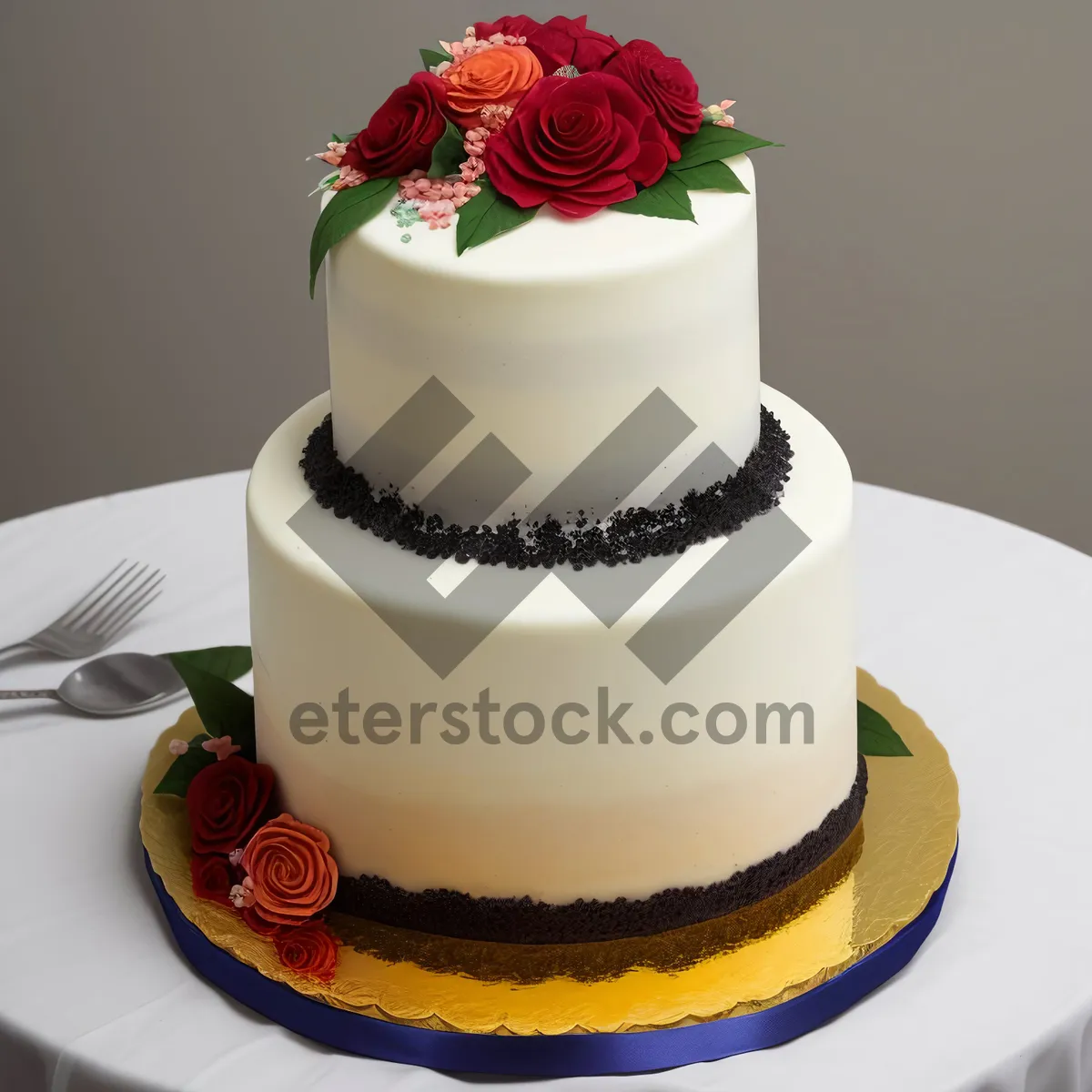 Picture of Decadent Fruitcake on Elegant Gourmet Plate