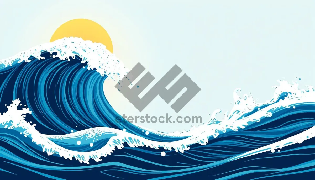 Picture of Modern Waves of Colorful Light Gradient Design.