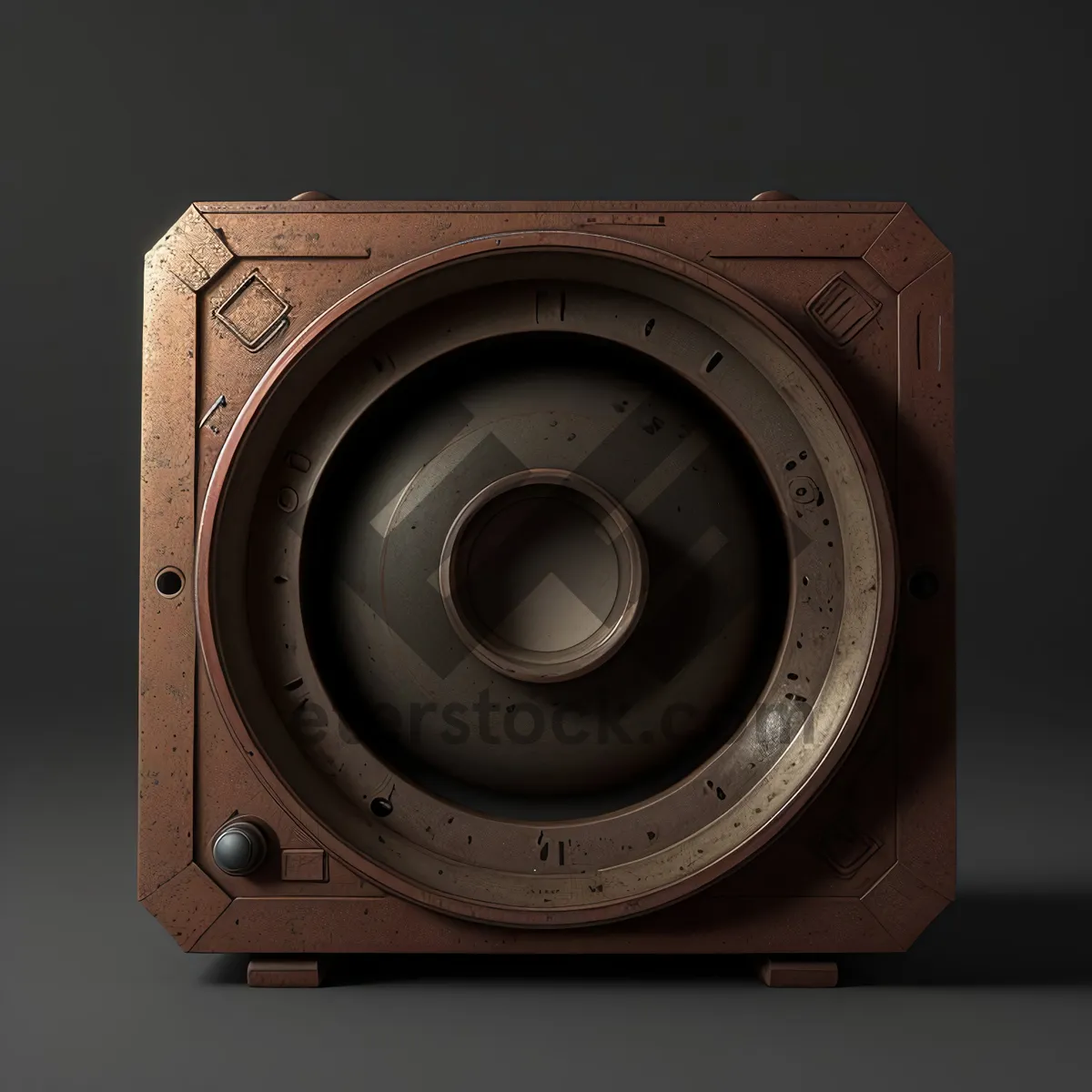 Picture of Modern Black Stereo Speaker with Volume Control