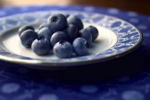 Fresh and Juicy Blueberries Closeup