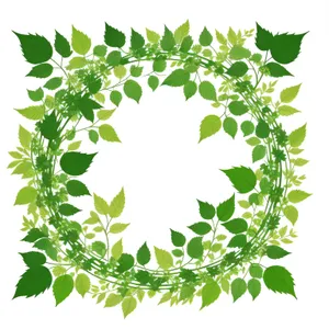 Seasonal Floral Leaf Frame Decor