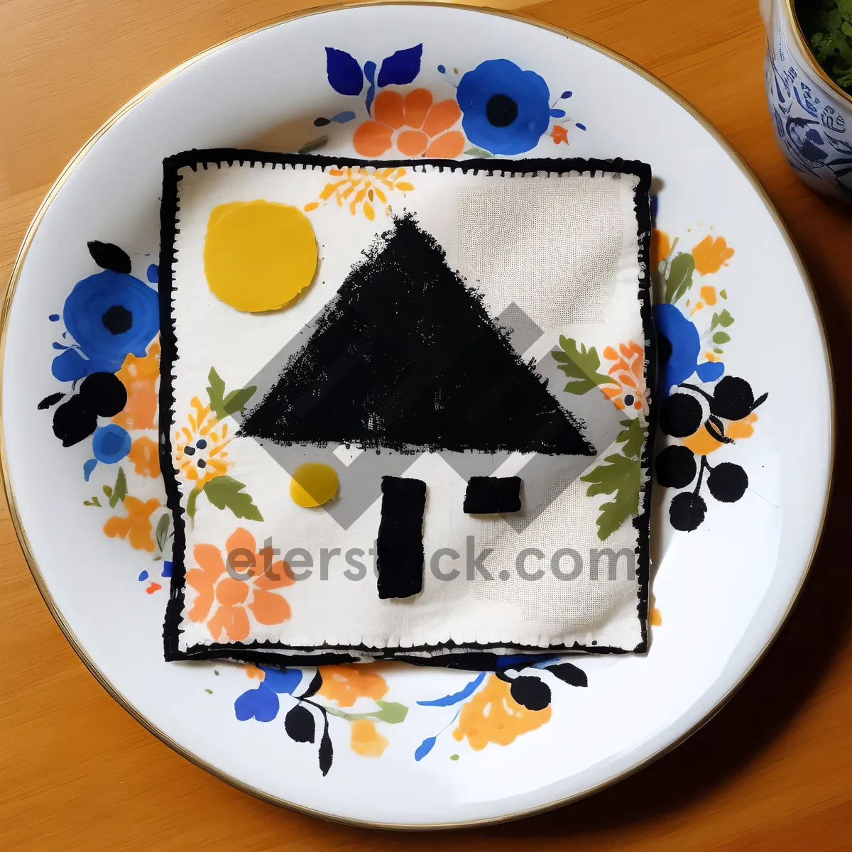 Picture of Furniture Plate with Ceramic Utensils on Tray