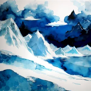 Frozen Winter Wonderland: Majestic Glacial Landscape
