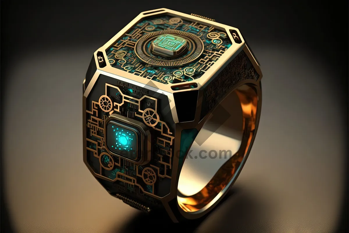 Picture of Digital Gem Timepiece Watch - Symbolic Elegance