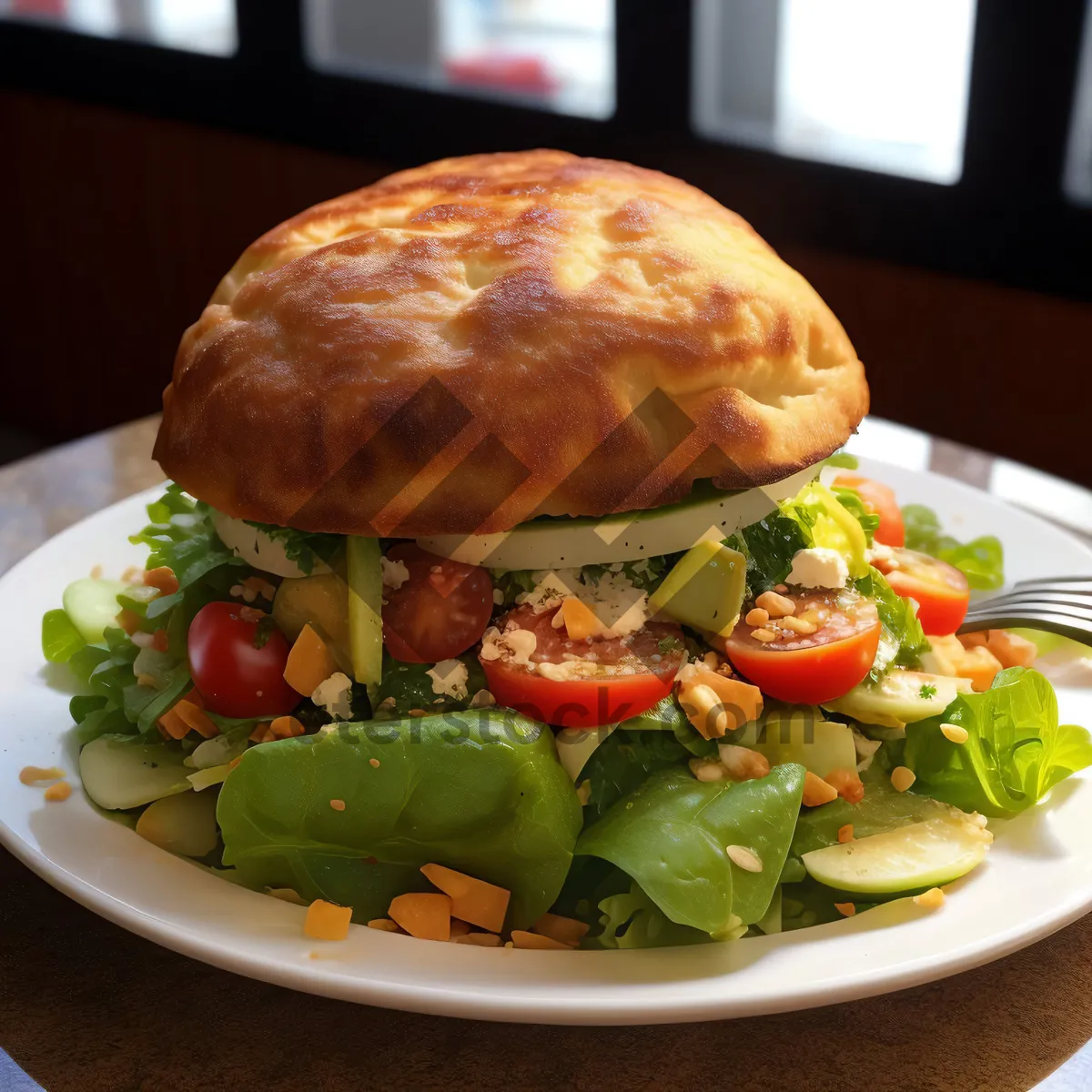 Picture of Healthy Grilled Chicken Salad with Veggie Plate