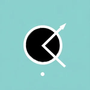 Analog Round Wall Clock Icon with Shiny Design