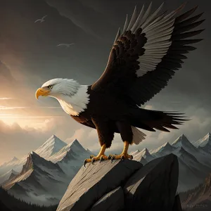 Bald Eagle Soaring in Majestic Flight