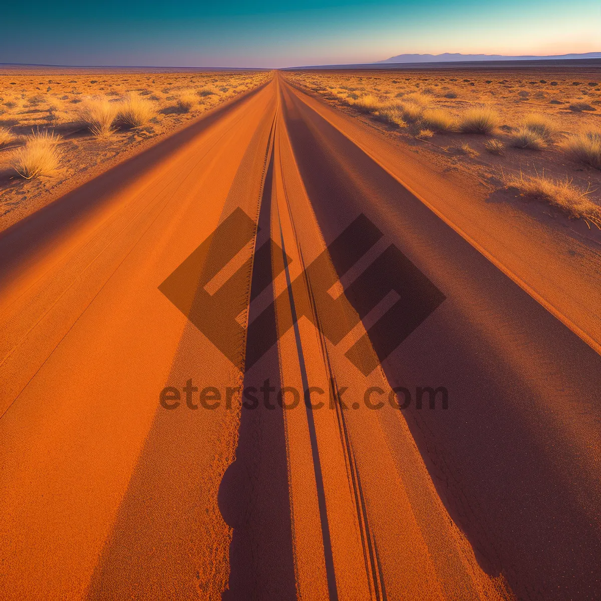 Picture of Sunset Drive on Desert Freeway - Adventure in Motion