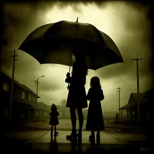 Protective Rain Umbrella Covering Shelter for People