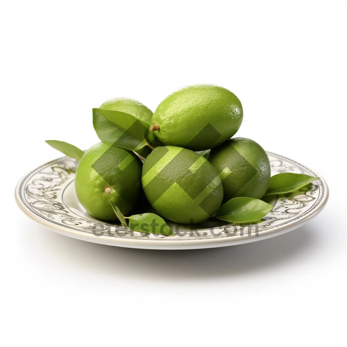 Picture of Fresh Citrus Fruits on a Plate