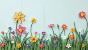 Vibrant Summer Tulip Bouquet Blooming in Garden