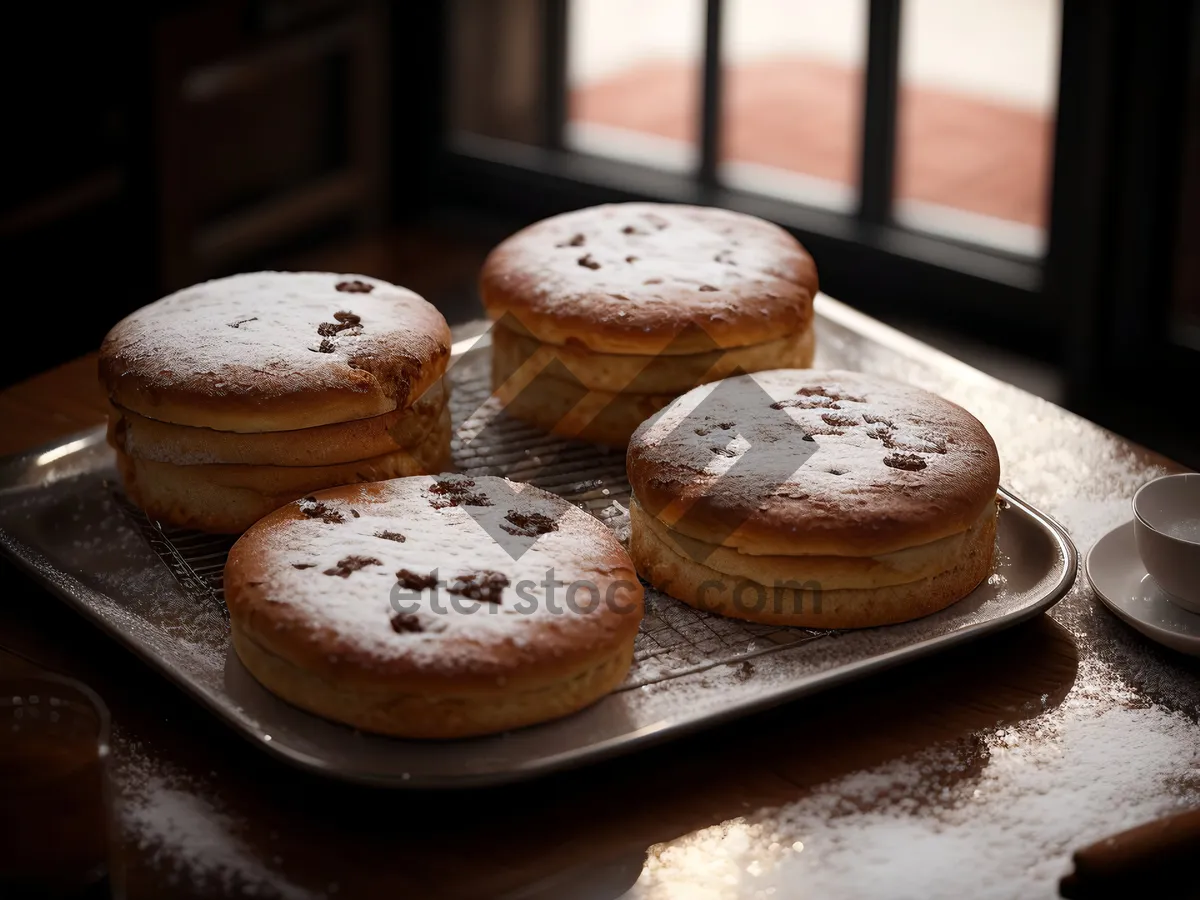 Picture of Delicious Chocolate Chip Muffin for Breakfast.