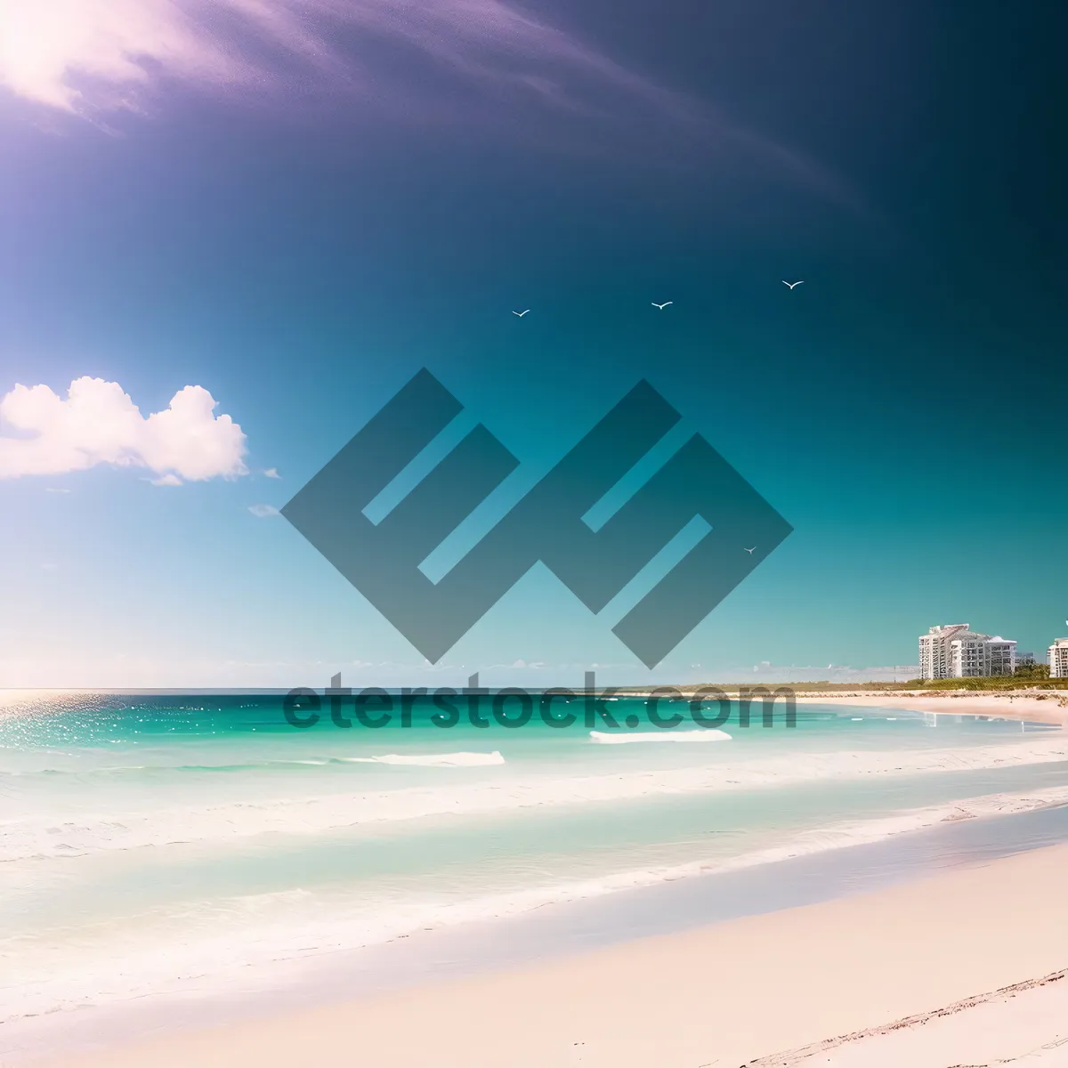 Picture of Serene Beach Paradise: Sun-kissed shores and crystal-clear waters.