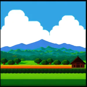 Vibrant Summer Meadow Under Clear Blue Sky