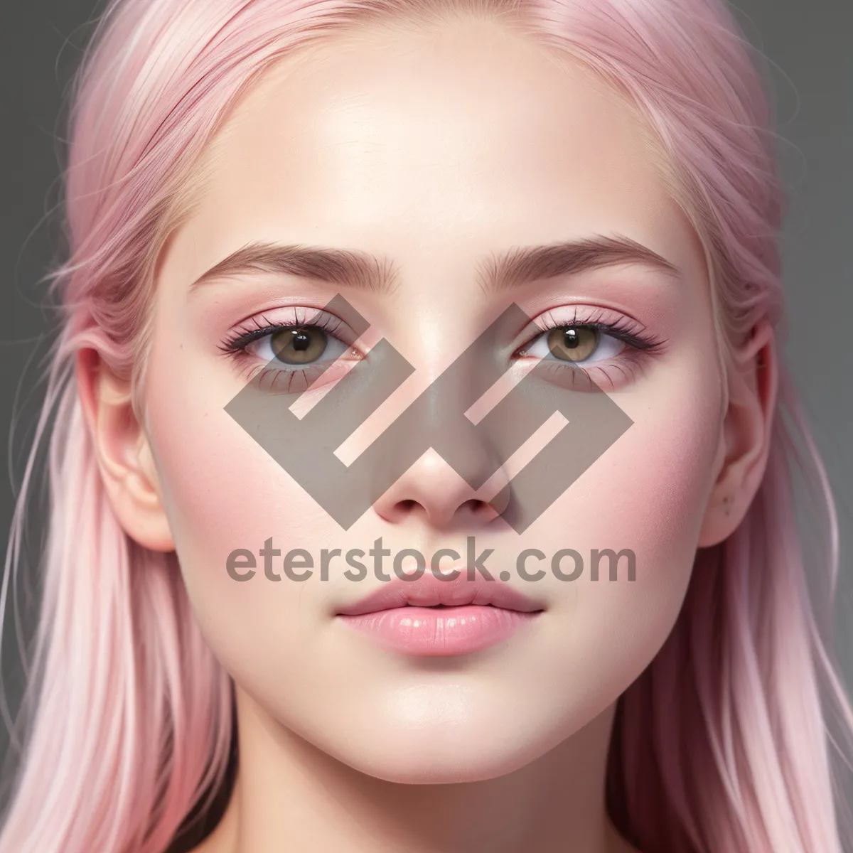 Picture of Gorgeous Blonde Fashion Model with Flawless Makeup