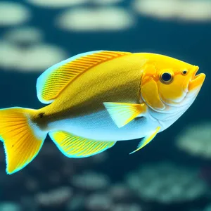 Vibrant Orange Fish swimming in a Coral Reef