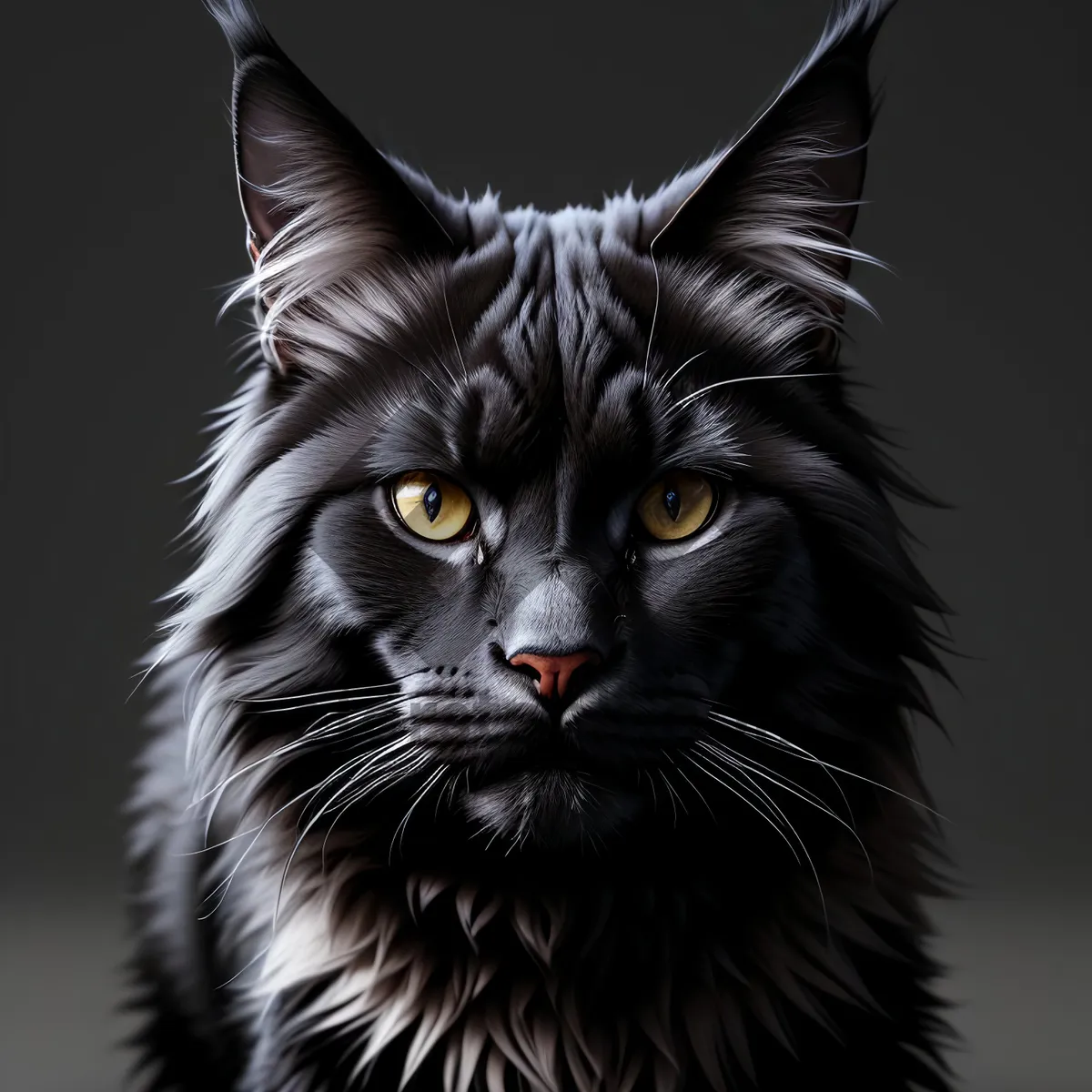 Picture of Cute Tabby Kitten with Striking Gray Eyes