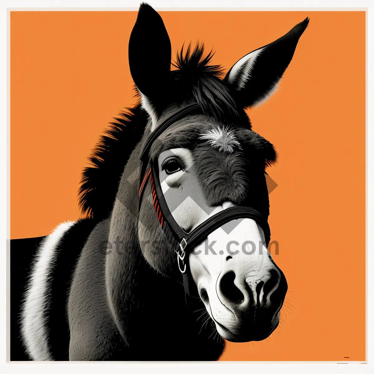 Picture of Portrait of a Black Masked Horse in Disguise