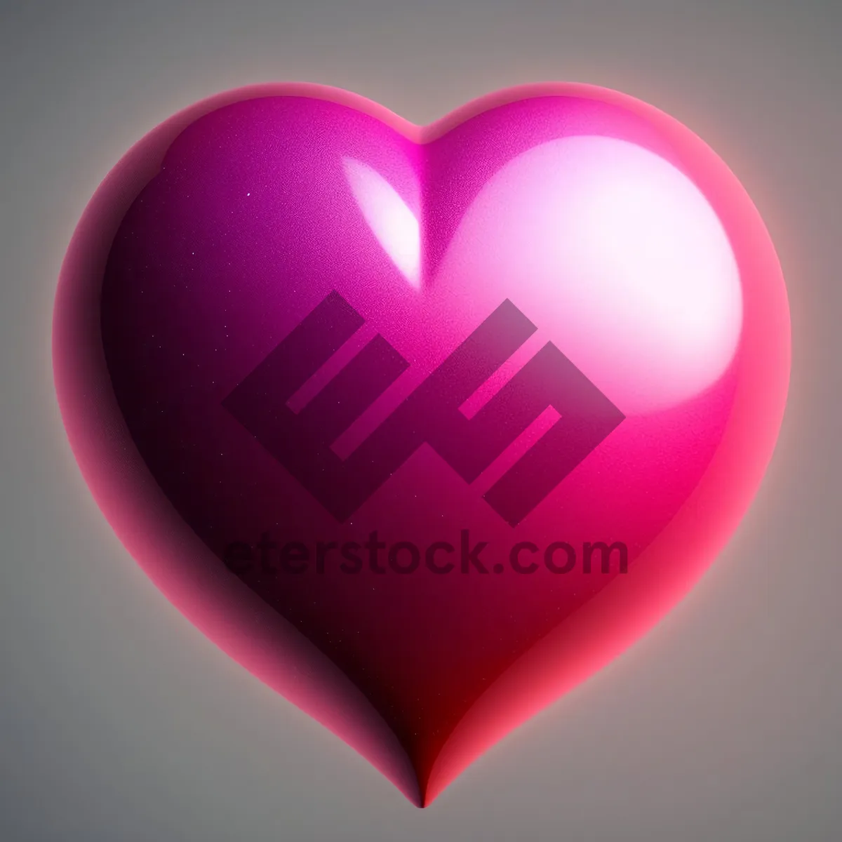 Picture of Shiny Heart Foil Button