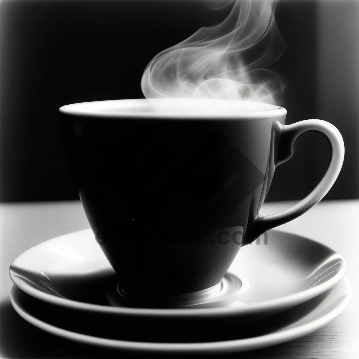 Picture of Steamy Morning Cuppa on Dark Table