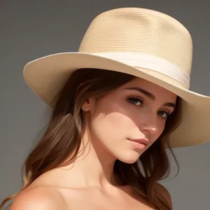 Stylish Smiling Lady Wearing Cute Cowboy Hat