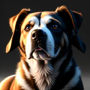 Adorable Border Collie Puppy Portrait