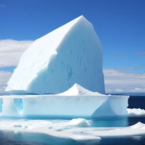 Arctic Glacier: Majestic Winter Seascape with Frozen Waves