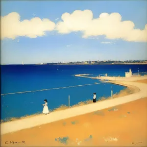 Serene Coastal Getaway: Beach, Sea, and Sun
