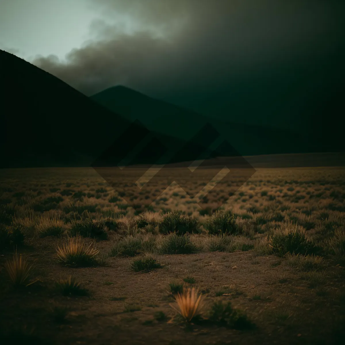 Picture of Vast Serene Sunset Over Desert Plains