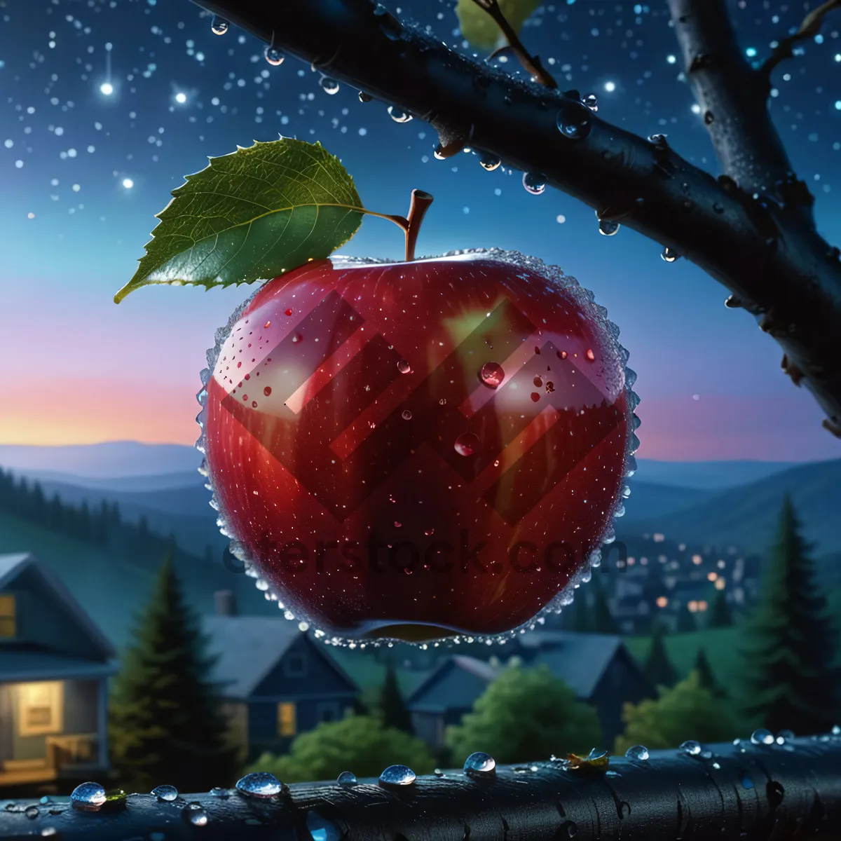 Picture of Fresh Empire Apple, Sweet and Nutritious Fruit.