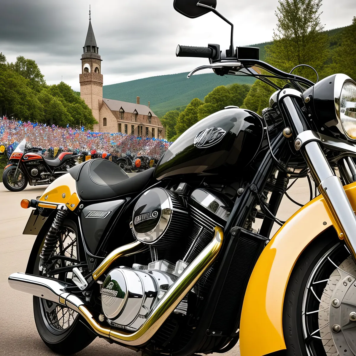 Picture of Speedy Motorbike on the Open Road