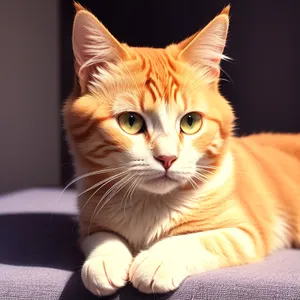 Fluffy Tabby Cat with Curious Eyes