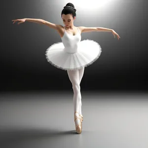 Graceful Ballerina Leaping in Studio Dance Performance