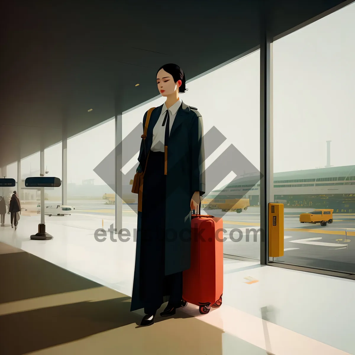 Picture of Successful Businesswoman in Professional Kimono Suit