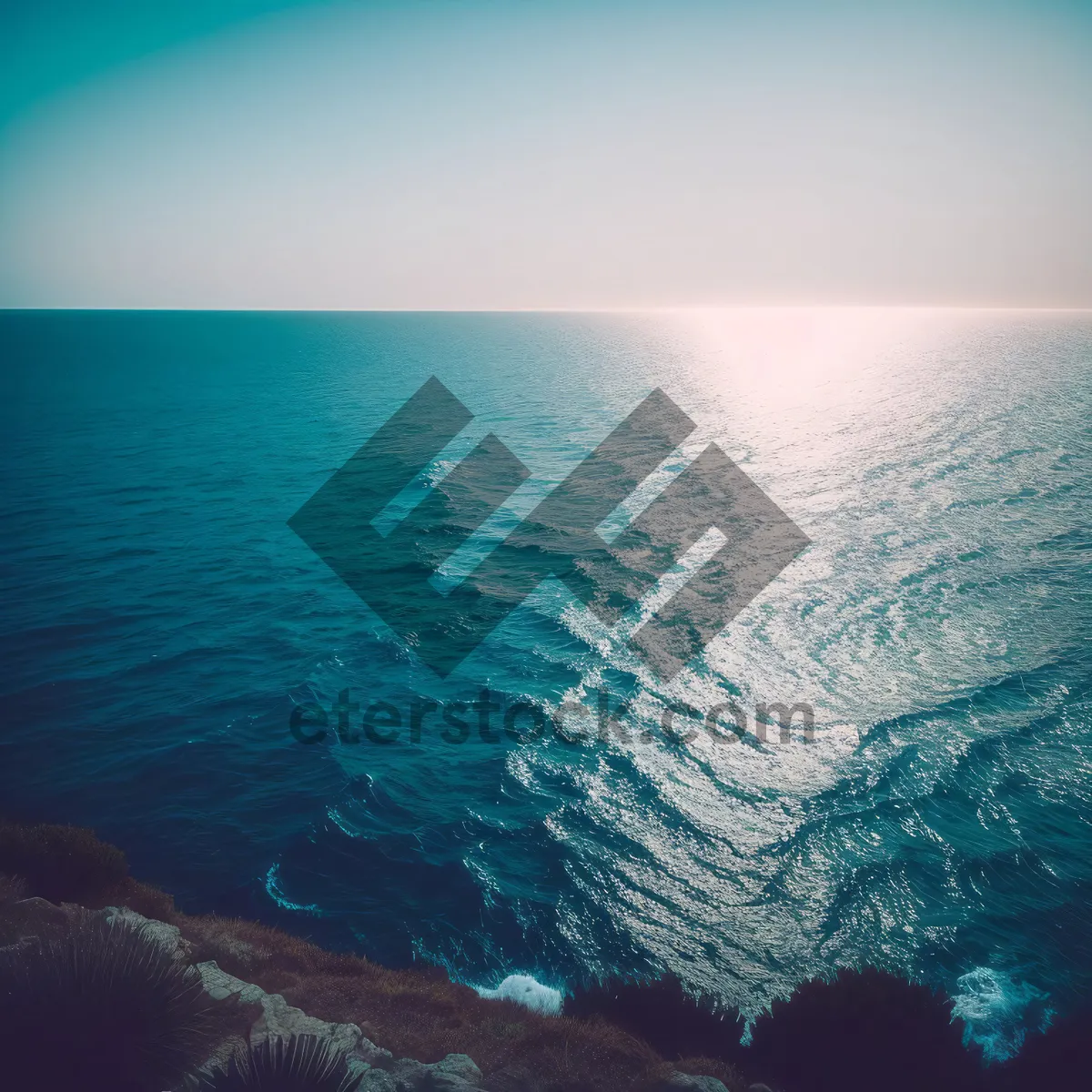 Picture of Serene Beach Sunset over the Turquoise Sea