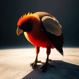 Colorful Prairie Chicken in Flight