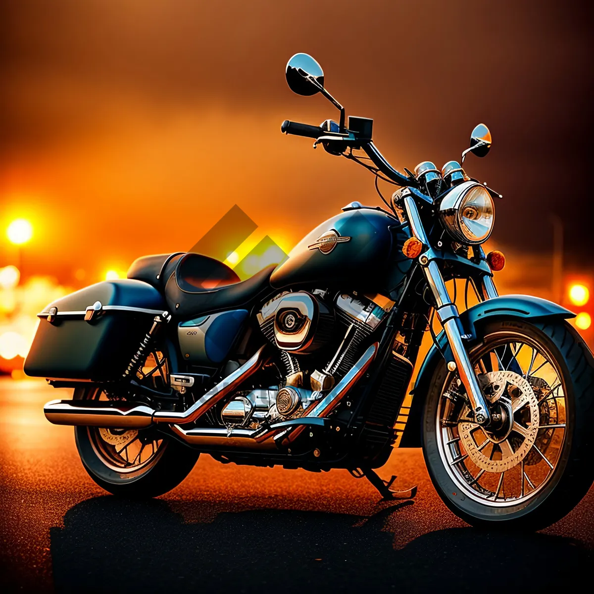 Picture of Speed Thrills: Motorcycle Races into the Sunset