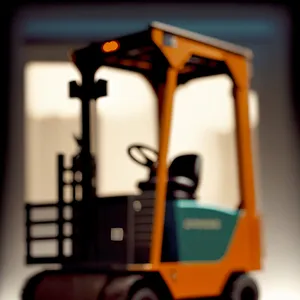 Transportation on Golf Course: Forklift and Golfer