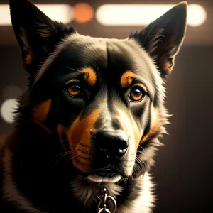 Adorable Border Collie Shepherd Dog in Studio