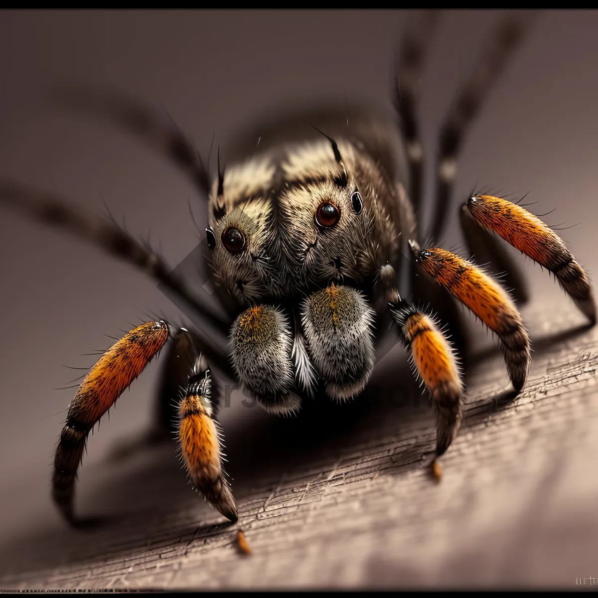 Picture of Wild Garden Spider: Fearful Predator with Hairy Legs!