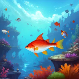 AquaLife: Vibrant Underwater Coral Reef with Exotic Marine Fish