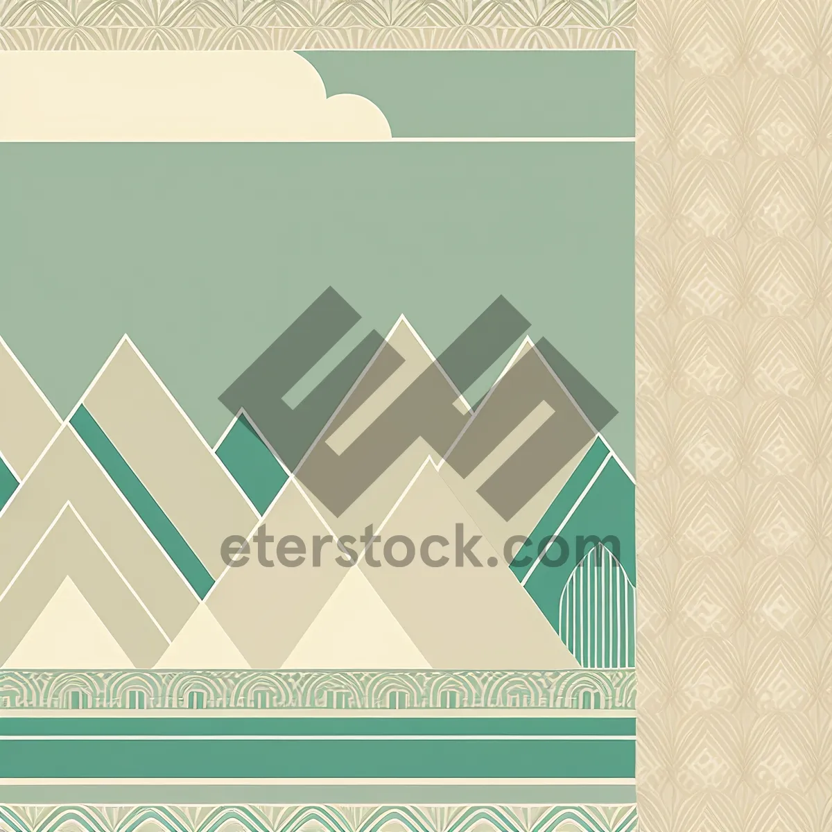 Picture of Stylish Graphic Icon Sign Mosaic Card Design