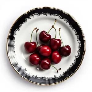 Juicy Berry Delight: Fresh Cherry and Cranberry Dessert