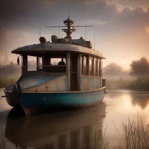 Seaside Serenity: A Fisherman's Boat Gliding Through Tranquil Waters