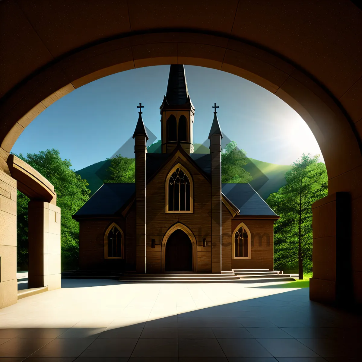 Picture of Exquisite Orthodox Cathedral with Majestic Dome