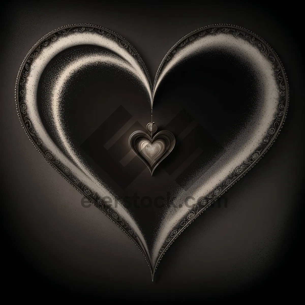 Picture of Romantic Heart Gem Graphic Icon