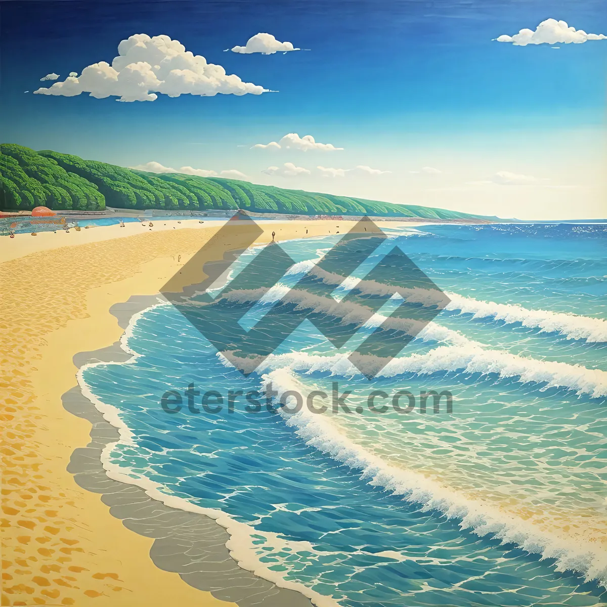 Picture of Sandy Beach Bliss: A Tropical Paradise