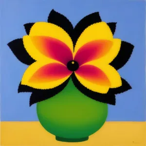 Colorful Island Flower Wheel Pinwheel Art